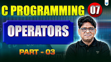 Operators in C – Part 03 | C Programming for GATE & Placements | Pankaj Sharma sir