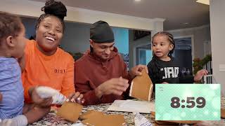 VLOGMAS DAY 17| WE MADE GINGERBREAD HOUSES AS A FAMILY ..WHOS LOOKED THE BEST?