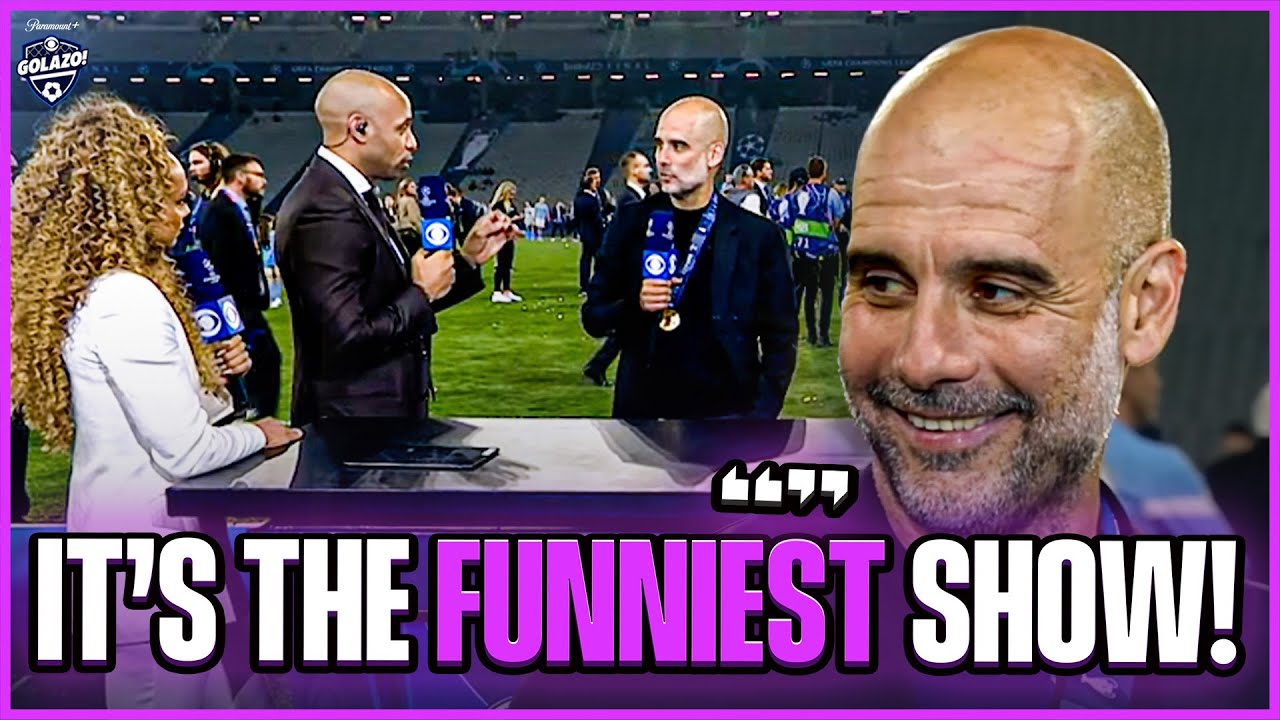 Pep Guardiola is a fan of Kate Abdo's intros & chats UCL win with Henry! 🤩