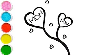 How to make MOTHER's HEART card l Mothers day special cardl Learn step by step