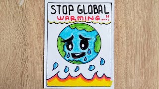 Cara membuat poster global warming yang mudah - GLOBAL WARMING DRAWING || Poster global warming Cara membuat poster global warming yang mudah - GLOBAL WARMING DRAWING || Poster global warming