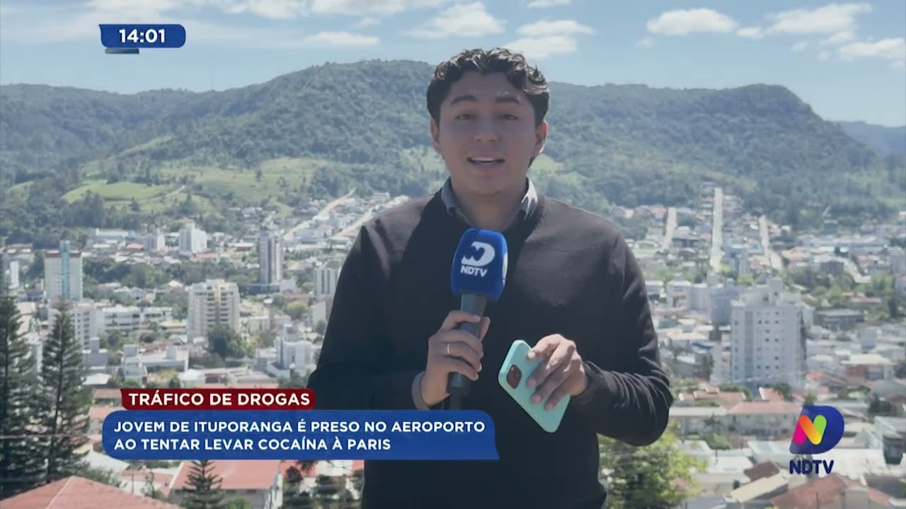 Ituporanga: Jovem de Ituporanga é preso no aeroporto ao tentar levar cocaína à Paris