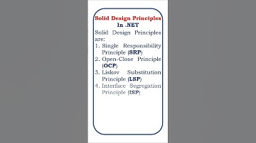 solid principals || c# || dotnet