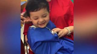 Babies first haircut reaction | so adorable just watch once❤ by FUNNY BABIES TV 296 views 3 years ago 4 minutes, 21 seconds