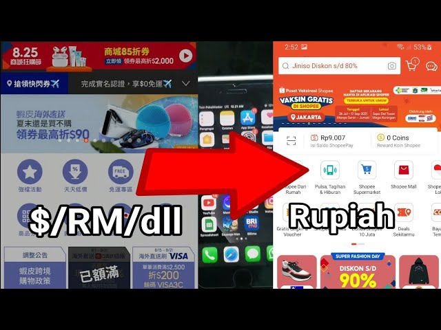Ubah Aplikasi Shopee Luar Negeri ke Rupiah Indonesia dan sebaliknya class=