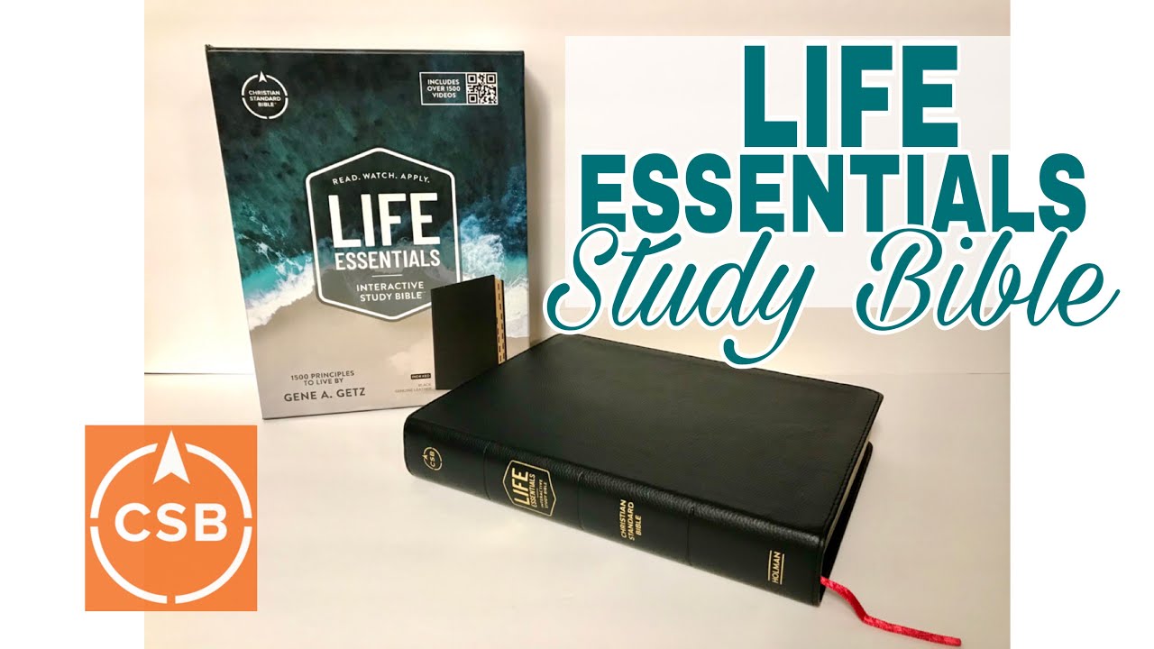 CSB Life Essentials Study Bible Review Genuine Leather - YouTube