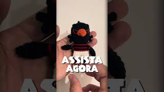 Urubu do Flamengo Amigurumi 🔴⚫🧶 | Tutorial no Canal #shorts