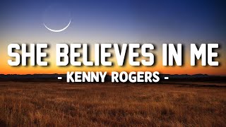 Kenny Rogers - She Believes In Me (Lyric video)