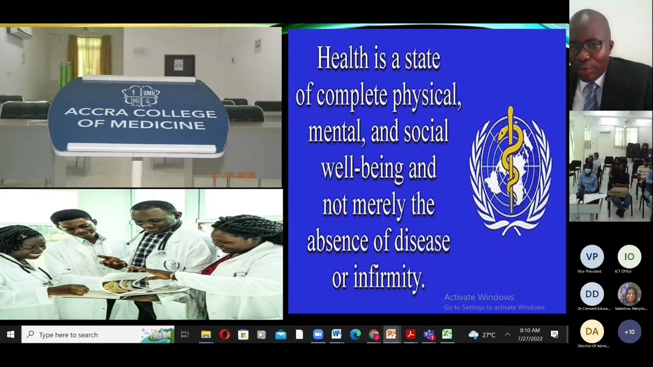 Accra College of Medicine 22nd Public Lecture - Johnny Andoh-Arthur Ph.D