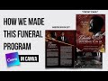 How We Made This Funeral Program Keepsake | Design A Memorial Booklet #funeralprogram  #canva