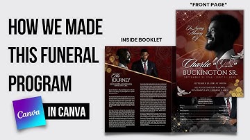 How We Made This Funeral Program Keepsake | Design A Memorial Booklet #funeralprogram  #canva