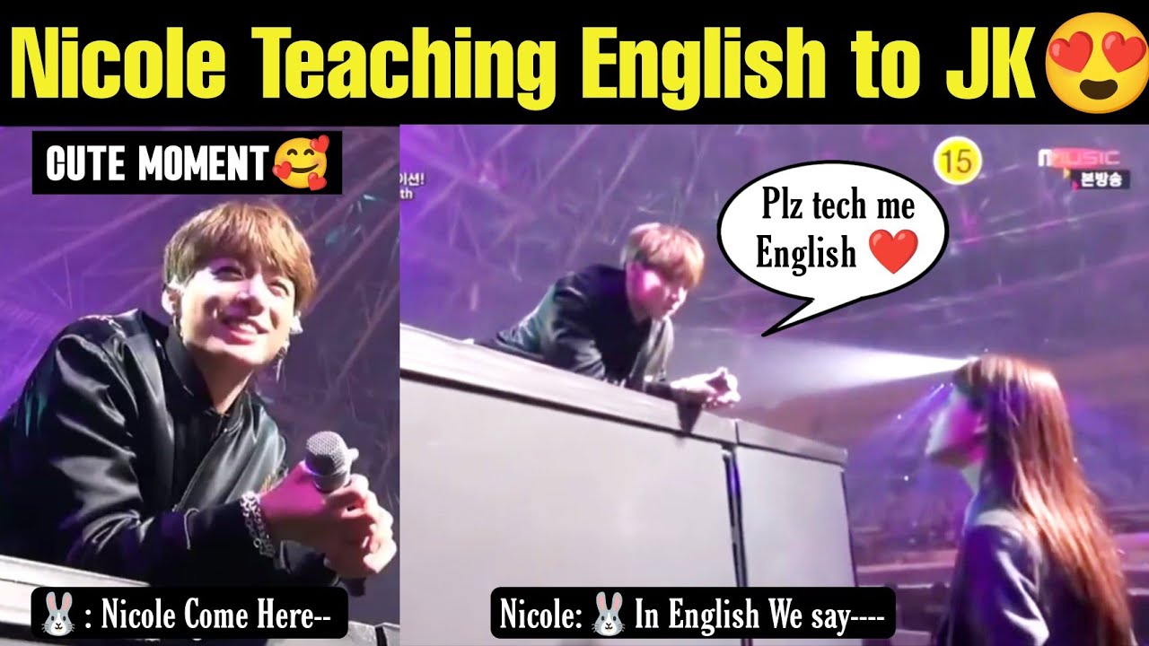 Jungkook 🐰learning English from Teacher Nicole 🥰 Jungkook Nicole Cute