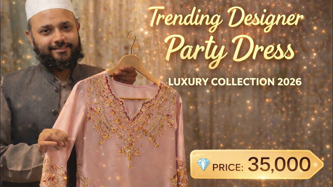 Trending Designer Party Wear Dress 2026 | Luxury Look in 35,000 PKR