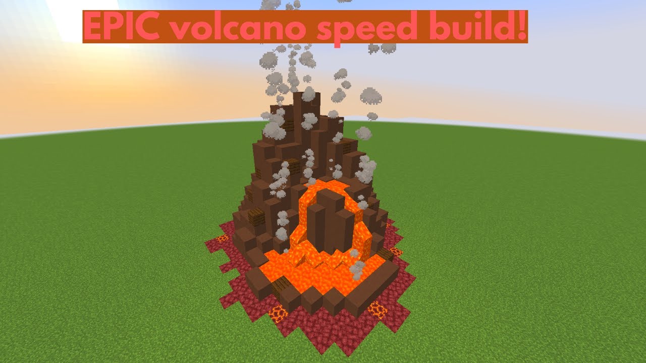 volcano speed build (minecraft) - YouTube