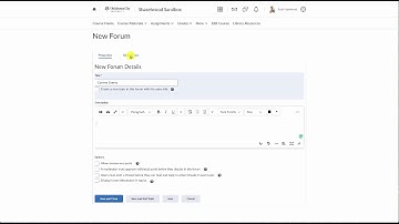 Creating Discussion Boards in D2L