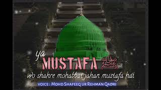 Wo Shahre Mohabbat Jahan Mustafa Hai.....mohd Shafeeq Razvi Sahab For Hyderabad