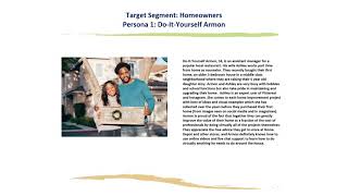 Describing Target Segments and Developing Segment Personas or Profiles