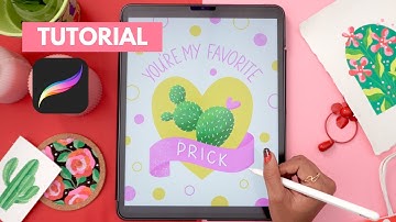Create a Cute Cactus Greeting Card On Procreate