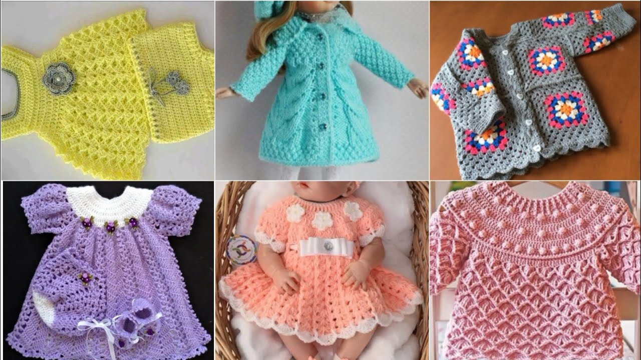 Beautiful amazing handmade crochet baby sweater designs/baby girls