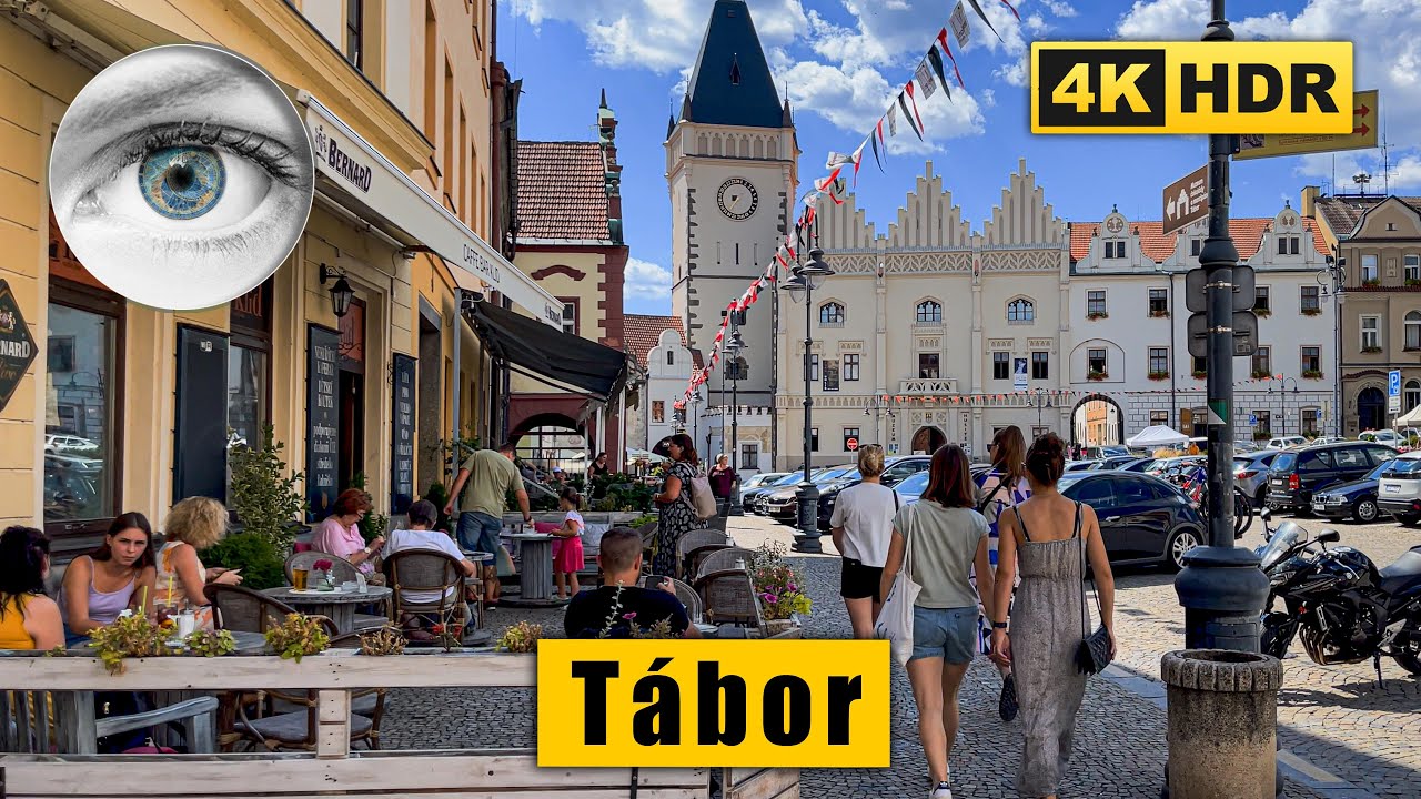 4k walk outside of Prague: Tábor is an Incredible city in the Czech Republic 🇨🇿 HDR ASMR