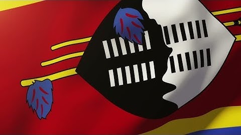 4K Swaziland flag waving in the wind. Looping sun rises style. Animation loop Stock video