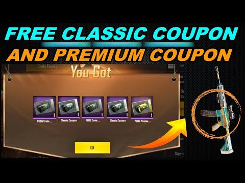 GET M416 GUN SKIN FOR FREE WITH CLASSIC AND PREMIUM CRATE COUPON PUBG MOBILE NEW TRICK