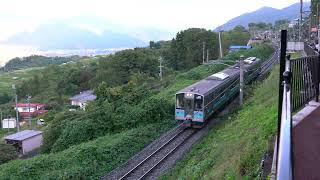 スイッチバック 姨捨駅 E127系100番代 篠ノ井線 4K