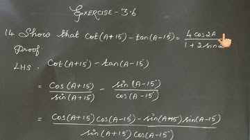 CLASS 11th MATHS UNIT 3 EXERCISE 3.6  Q.No.14