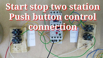 Start stop two station Push button control connection (Tagalog)