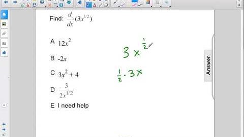 AP Physics C Calculus Derivatives Intro Q05
