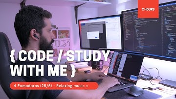 Code / Study With Me - 2 HOURS - [Quiet music] - 4 (25/5) Pomodoro 🍅- 4K