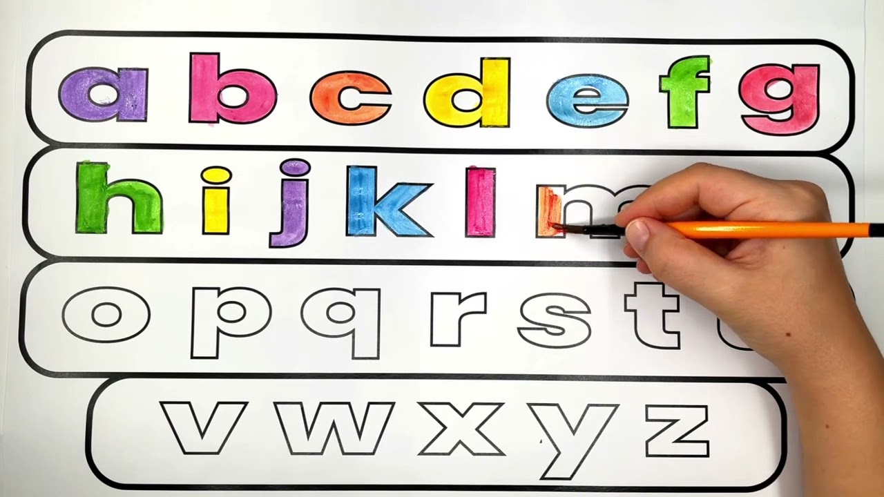 English for Kids and Toddlers | Abcd coloring