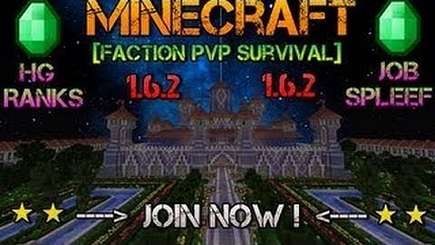 MINECRAFT 1.6.2 SERVER | 24/7 | NO LAG | FACTIONS | HUNGER GAMES | SKYBLOCK |