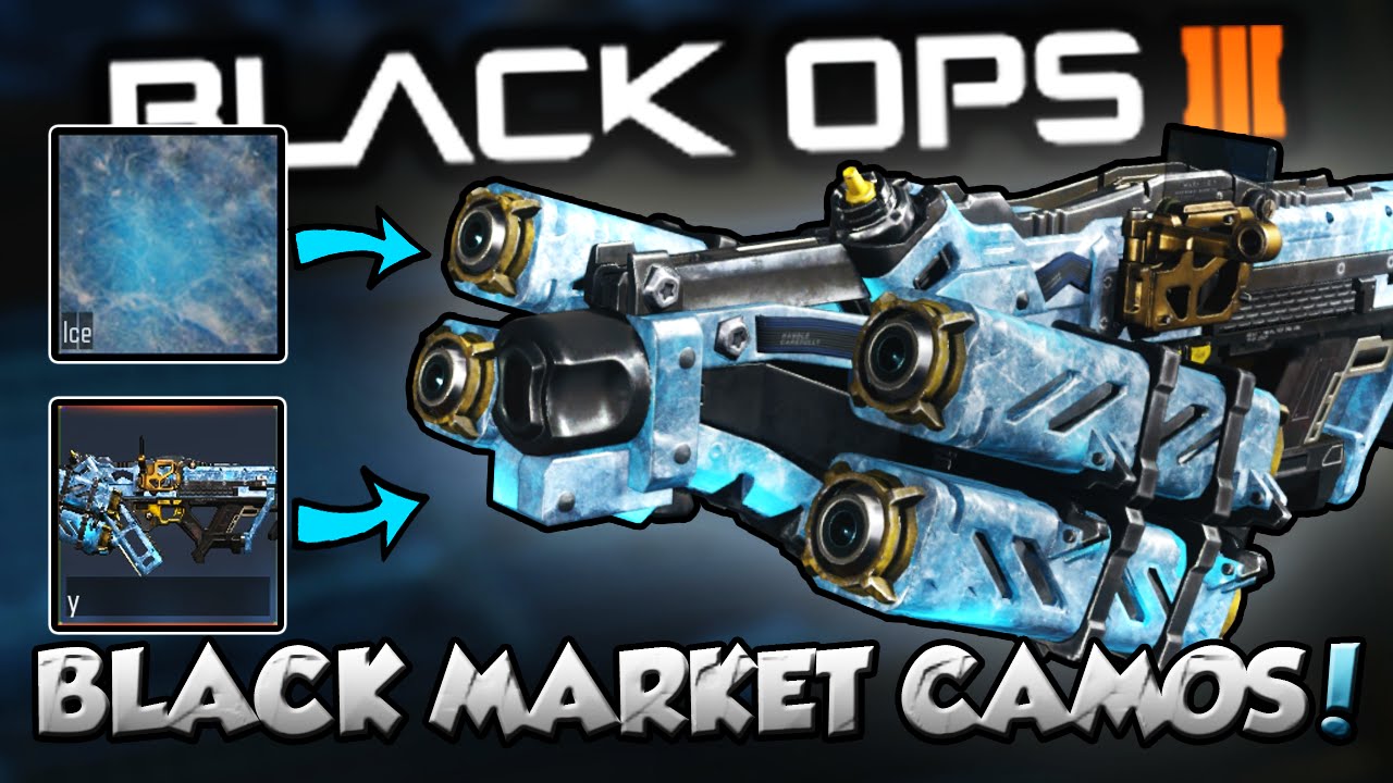 *NEW* ALL BLACK MARKET CAMOS ON "DLC WEAPONS" TUTORIAL! (Black Ops 3 Camo Glitch) YouTube