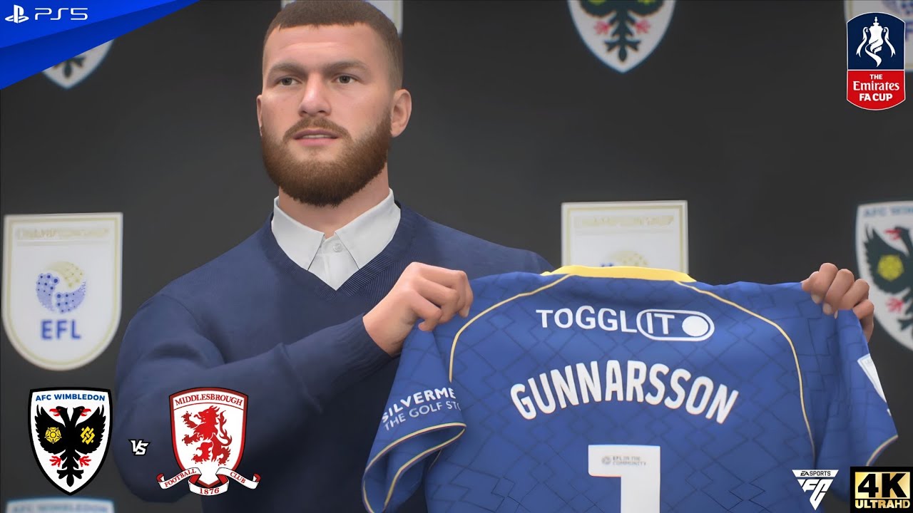 AFC Wimbledon vs Middlesbrough - FA Cup - Round 3 - EAFC26 | PS5 [4K60]