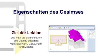 Tutorial von Edificius - Eigenschaften des Gesims - ACCA software