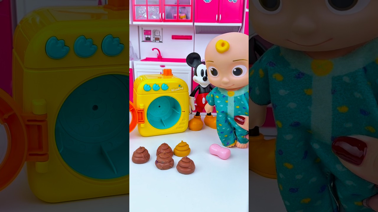 ASMR Toy Unboxing Cocomelon & Mickey Mouse Washing Machine Set | Satisfying Toy Play with Box Hype