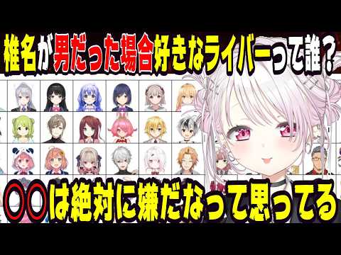 もし椎名が男だったら好みのライバーって誰？【にじさんじ/にじさんじ切り抜き/椎名唯華/椎名唯華切り抜き/雑談/笹木咲/魔界ノりりむ/本間ひまわり/赤羽葉子/叶/葛葉/フレン/げまじょ/ゲマズ】
