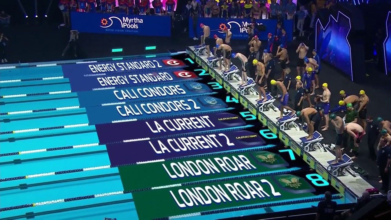 London Roar - Men's 4x100m Freestyle Relay Final ISL Swimming League 2019 Las Vegas