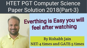 Lect-4.3 | HTET previous year question paper 2018 with solution for PGT computer science - Part 3