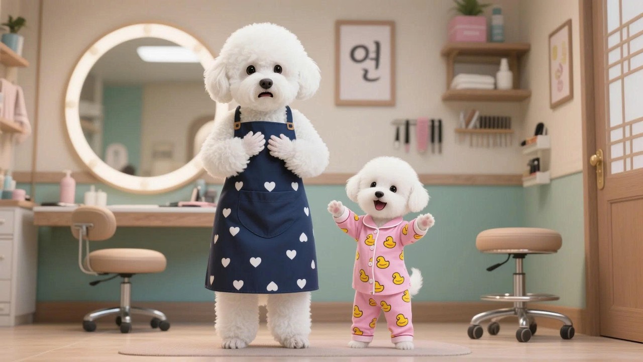 Baby Puppy Didn’t Like Mom Dog Haircut… The Final Look Made Him So Happy 🥹🐶