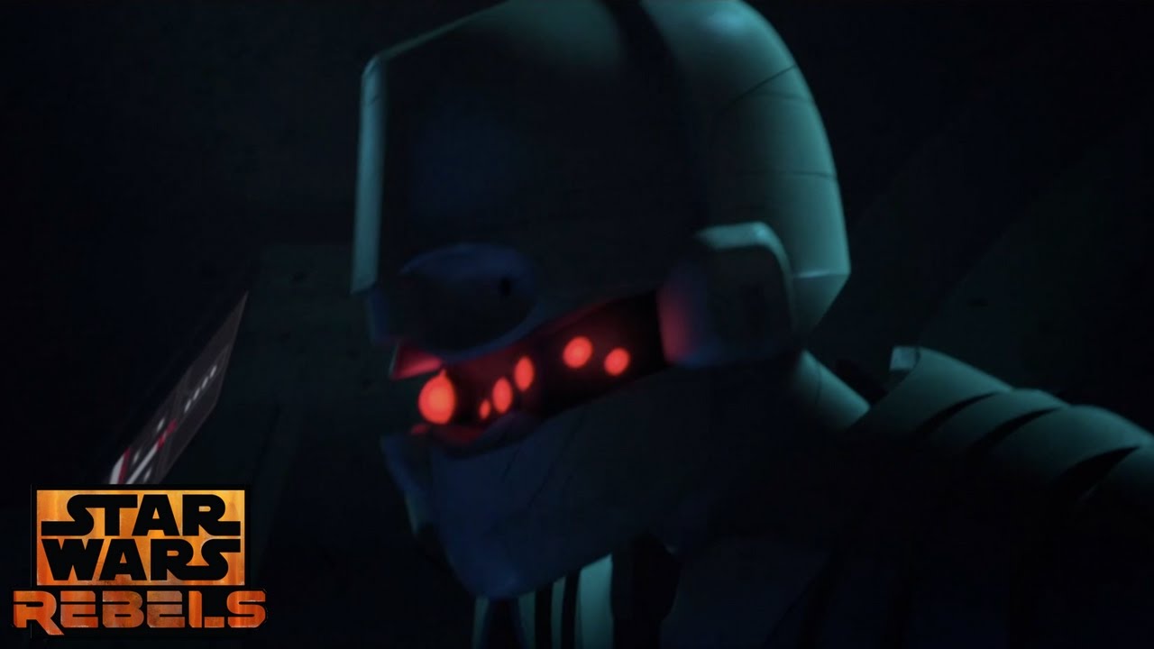 Star Wars Rebels: Ezra, Sabine, and Zeb vs Imperial droid