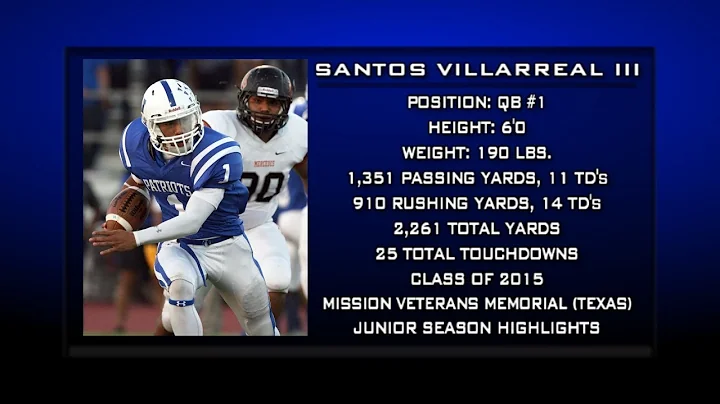 Mission Veterans QB #1 Santos Villarreal (Junior H...