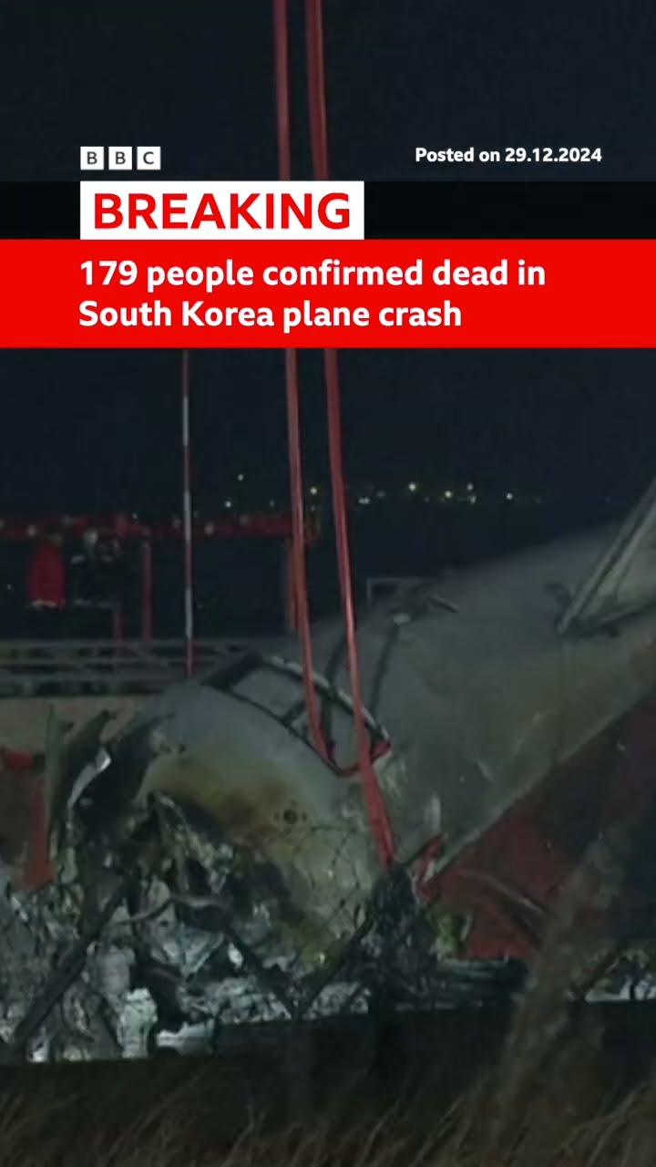 Of 181 people, two flight crew members are the only survivors of the crash. #SouthKorea #BBCNews