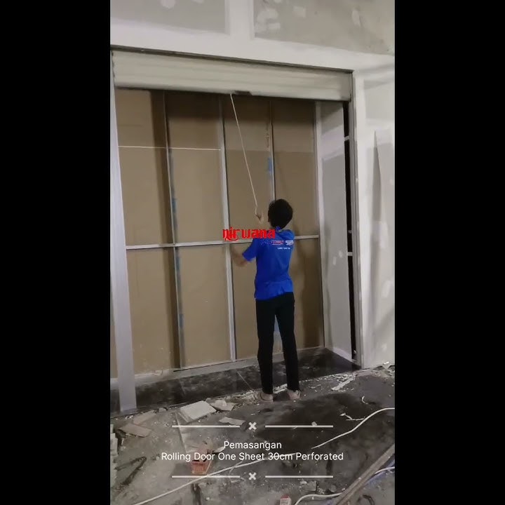 Pemasangan Rolling Door One Sheet 30cm Perforated di Tenant Watson Lippo Mall Batu