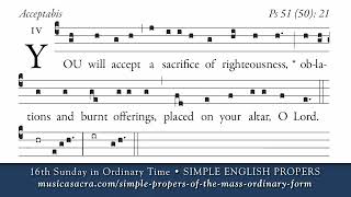 COMMUNION • 16th Sunday in Ordinary Time, Years A & B • Simple English Propers