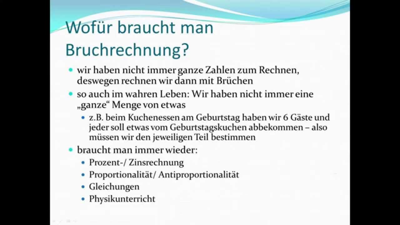 Brüche (Grundlagen) | Mathe - YouTube