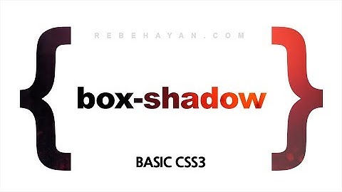 CSS3 기초 box-shadow에 대해서