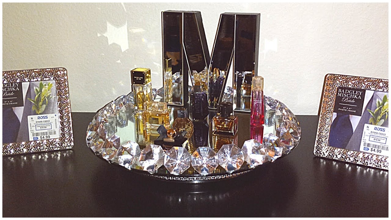 DIY | Glam Rotating Mirror Tray | Home Goods Inspired | How to Make A Bling Vanity Tray