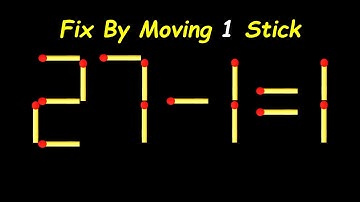 Can You Solve This Matchstick Puzzle? | Move 1 Stick to Fix the Equation!